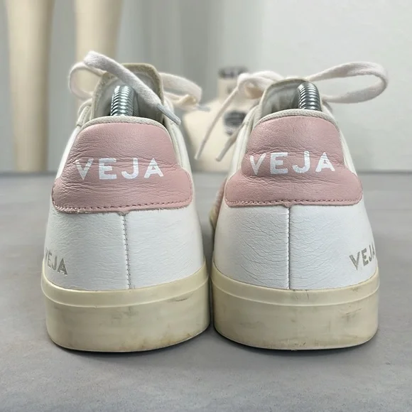 VEJA Logo Campo Leather Pink V Sneakers - Picture 6 of 11
